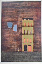 Martinez Ramseyer, LA CASA DE TRES PISOS, óleo 60 x 40 cm. Ex colección EFRAIN PAESKY - EMA GARMENDIA