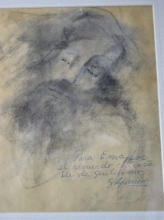 G.Aparicio, Caras y Personaje, dos dibujos. Miden: 34 x 44 y 26 x 20 cm.