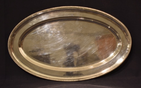 BANDEJA OVAL DE MAPPIN & WEBB, de metal plateado inglés Prince´s Plate. Largo: 51 cm.