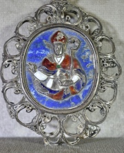 Miniatura obispo de esmalte, Alto 11 cm.