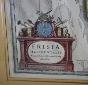 Frisia Occidentalis. Grabado color. Mapa. Mide: 38 x 49 cm.