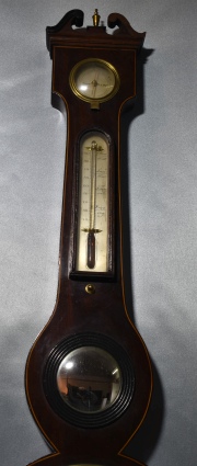 Barómetro termometro inglés. G.A.PASINI DORCHESTER, Alto: 98 cm