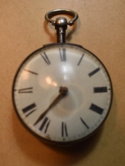 Antiguo Reloj de Bolsillo inglés THOMAS PREBBLE. Maquinaria bronce fda Thomas Prebble London y N° 6114. falta aguja.