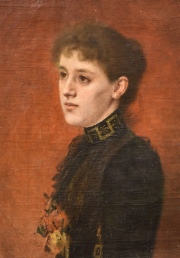 Rodriguez Etchart, Severo: Retrato de Clara R. Etchart de Marín óleo de 61 x 57 cm por S.R. Etchart