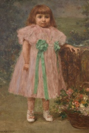 Clara Marín de Urquiza Anchorena (sobrina), óleo S.R. Etchart. 35 x 25 cm.