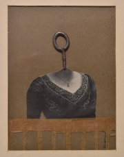 JORGE DICIERVO, FIGURA, collage firmado Diciervo abajo a la derecha. Mide: 15 x 12 cm.