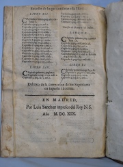 CABRERA DE CORDOVA, Luis: FILIPE SEGUNDO REY DE ESPAÑA. Madrid, Luis Sanchez, 1619. Faltan primeras páginas. Deteriros.