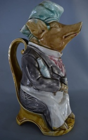 Jarra para vino (PIG WAITER PITCHER) en cerámica francesa. Alto 27 cm.