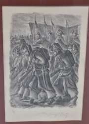 Melgarejo Muñoz. Soldados Federales, litografía de 25 x 16 cm.
