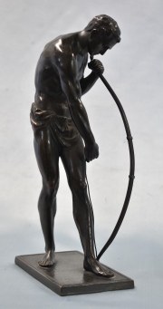 Arquero, escultura bronce. Firmado al dorso 'Borjen I'. Alto: 25 cm.