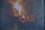 FIESTA EN VENECIA, óleo sobre tela firmado E. Laval abajo a la derecha. Mide: 65 x 75 cm.