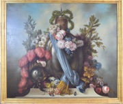 Haroldo Mañe. Alegoria de la Guerra, óleo sobre tela. Mide: 110 x 129,5 cm