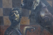 Alejandro, Boim. Domador, óleo de 64 x 81 cm