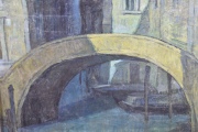Alberto M., Rossi. Venecia, óleo de 59 x 75 cm.