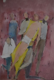 Mario Dario Grandi, Descendimiento. Pastel de 94 x 66 cm.