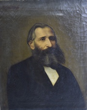 Retrato de Adolfo Alsina, por Miguez, año 1877. Mide: 68 x 56 cm.