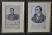 Rodolfo Kratzenstein: Carlos M. de Alvear y B. Rivadavia, 2 litografias. Miden: 18 x 12 cm.