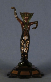 ERTE, ROMAIN DE TIRTOFF. LA JALOUSIE, escultura de bronce. Alto: 38 cm.
