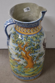 Gran jarra en cerámica española de Talavera, restaurada. Alto 67 cm.