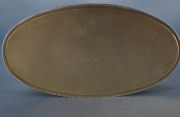 Caja oval de plata francesa. Ghiso. Paris - Bs. As. Largo: 10 cm. Peso: 155 gr.