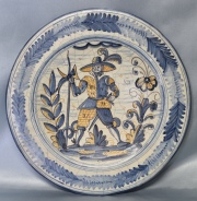 Plato y Gran Bowl de cerámica Talavera. Restaurado. 2 Piezas.