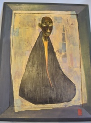 Le Silence, óleo de Bernard Bouts, emarcado. Mide: 90 x 69 cm. Cachet de Wildenstein del año 1963.
