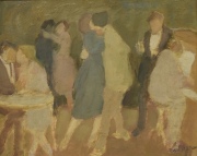 Laddaga, A. 'Hora Tango', óleo de 24 x 30 cm.