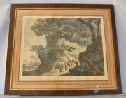 Par de grabados franceses Voyageurs. Miden: 45 x 58 cm. 271