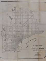 Dos Planos de Mar del Plata, delineados por el ingeniero Carlos de Chapeau Rouge. Año 1874 Miden: 67,5 x 102 y 67,5 x 84