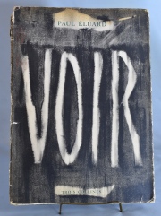 Eluard, Paul. Voir: poèmes, peintures, dessins. Tapas sueltas, desperfectos.1948.Ejemplar: Nº 29 de 3.000.1 VOL