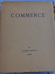 COMMERCE IX. Paul Claudel - André Gide - Max Elskamp - Henry Michaux - P. Drieu la Rochelle. Tapa detrioro, 1 vol.
