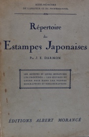 Darmon, J. E. Répertoire des Estampes Japonaises. Con manchas. 1 vol.