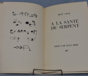 Char, René. A la Sante du Serpent. Editorial: Guy Lévis Mano. Peq. desperfectos. 1º Edición - 1954. 1 vol.