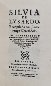 Brito, Bernando de: Silvia de Lysardo. Enc. pergamino. 14,5 x 11 cm. 1903. 1 vol.