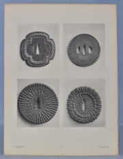 François Poncetton. Les Gardes de Sabre Japonaises. Edit.: Albert Morancé. 1924. Carpeta, desperfectos, de 42 x 31