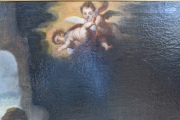 LA ADORACION DE LOS PASTORES, óleo Anónimo escuela italiana. Mide: 110 x 83 cm.