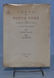 GARCIA LORCA, Federico: POETA EN NUEVA YORK. Seneca, 1940. 1 Vol. 1 ra Edición.