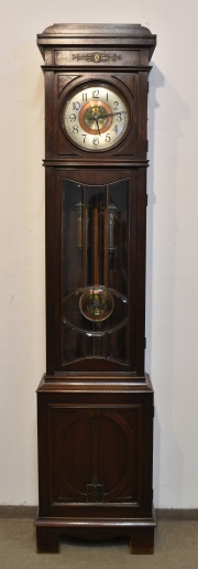 Reloj de pie Lenzkirch. con pend, y pesas. Alto: 220 cm.
