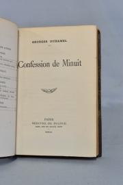 DUHAMEL, Georges: CONFESSION DE MINUIT. Con: SCOTT, Sir Walter: POEMS. 2 Vol.