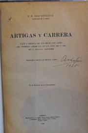 Brackenridge: ARTIGAS Y CARRERA, Viaje a América del Sur. 1 vol.