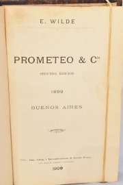 WILDE, Eduardo: PROMETEO & CIA y POR MARES I POR TIERRAS. Desperfectos. 2 Vol.