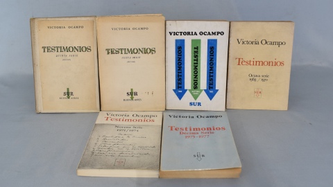 OCAMPO, Victoria: TESTIMONIOS, Tomos 1, 2, 3, 4 (Soledad Sonora), 5, 6, 7, 8, 9 y 10. Algunos firmados. 10 Vol.