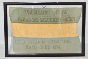 Bando de Inauguración oficial de las obras de Salubrificación. Deterioros. Mide: 17 x 26 cm.