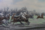 Dos grabados ingleses. Polo at Ranelagh - Hurlingham. Desperfecto. Miden: 39 x 68 cm.