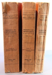 M.C.B.A. Memoria Departamento Ejecutivo año 1936. Deterioros. 3 Vol.