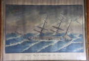 V. Luzzo, Barque Mary of Sunderland Capt. John Davies 1878. Acuarela de 40 x 64 cm.