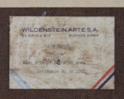 Russo, Raúl. Barcas, óleo. Mide: 62 x 92 cm. Cachet de Galería Wildenstein.