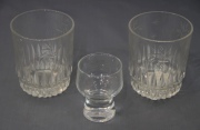 Conjunto de 12 vasos whisky  (1 cachado) y 6 licor diferentes modelos.