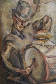 Petre Iorgulescu-Yor: El Moño en la muñeca, Desnudo, óleo sobre tela. 81 x 65 cm. Restauros.