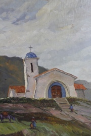 Capilla Norteña, óleo de DiTaranto. Mide: 70 x 50 cm.